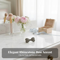 Crystal Knot Hair Fastener Cute Design Mini Crystal Knot Barrette Bangs Fastener Stylish Accessory Secure Grip