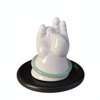 Zen Design Buddha Hand Incense Burner Hand-Made Ceramic Hand Incense Holder Elegant Design Home Decoration for Meditation Practitioners, Mindful Movement Enthusiasts, Tea Room, Office