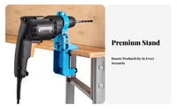 360° Rotation Electric Drill Bench Clamp Multi-Functional Universal Drill Bracket Easy to Attach for DIYers, Model Makers, Benchtop, Garage