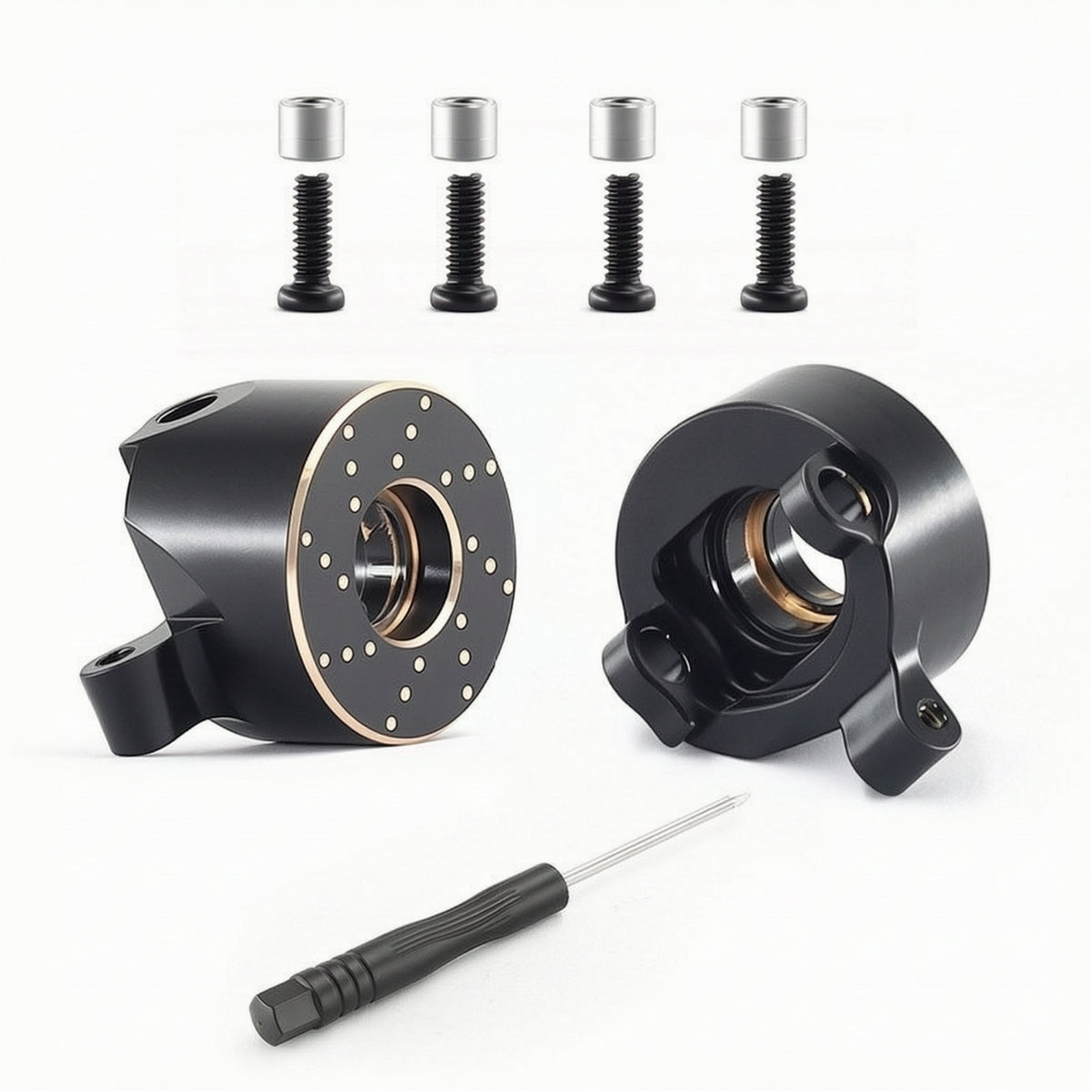 Front Steering Hub Black and Gold Steering Hub Heavy Duty Wheel Weight