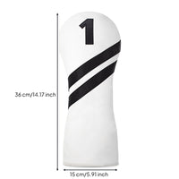 Golf Club Head Cover Embroidered Golf Club Cover with Velvet Velvet-Lined Headcover Elastic Safeguarding for Golfers