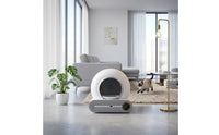 Self-Cleaning Litter Box with App Covered Smart Litter Box for Multi-Cat Households, Apartment, Living Room