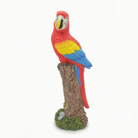 Parrot Figurine Tropical Resin Parrot Rustic for Planters, Shelves, Bird Lovers