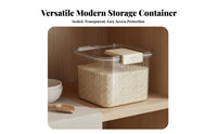 Moisture-Proof Rice Storage Container Flip-Top Lid Large Rice Container Stackable Design for Kitchen