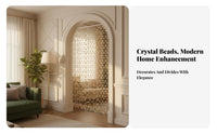 Beaded String Curtain Punchtool-No-Drill Installation Room Divider Transparent