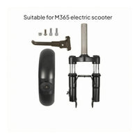 Twin Coil Front Fork Shock Absorber Matte Black Electric Scooter Front Fork Mounting Screws Electric Scooter Shock Absorption System Metal