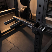 Rubberized Rack Decline Attachment Heavy-Duty Power Rack Decline Bar Matte Black Gym Equipment Textured for Lifters, Athletes, Strength Training