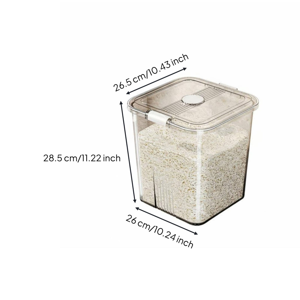 Multi-Purpose Rice Storage Container Moisture-Proof Airtight Rice Container Safe for Countertop