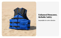 Fishing Flotation Vest Adjustable Fit Kayaking Safety Vest Paddling Flotation Vest Easy-Release Buckles Boating Flotation Vest