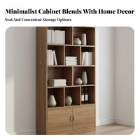Living Room Divider Shelf Multi-compartment Storage Unit Freestanding Display Cabinet Bookcase Open-concept Shelving Suitable for Adults Bedroom Study Home Organization