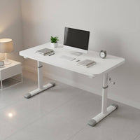Height Adjustable Desk Stable Structure Simple Bedside Desk Sturdy Construction Manual Lift Study Table for Students, Kids, Bedroom, Dorm Room