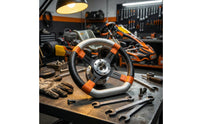 Go Karting Steering WheelsportStyle Steering Wheel with Threethree-Spoke Center Stitched for Builders