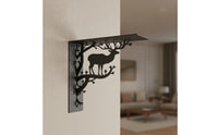 Shelf Bracket Triangular L Bracket Scrollwork Brackets for Living Room, Kitchen, Entryway