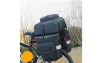 Reflective Strips 3 in 1 Bike Pannier Set Water Repellent Detachable Bike Rear Rack Bag Convertible Bike Backpack Pannier for Commuting
