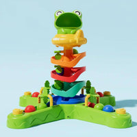 Frog Track Toy Interactive Play Rotating Ball Track Game Early Learning for Young Children