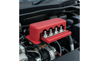 Four-Way Busbar with M8 Posts Insulated Power Distribution Block with Cover Bus Bar with 4 Studs Corrosion-Resistant