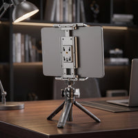 Holder with 1/4-Inch Screw Holes Universal Tripod Mount reversibleOrientation Phone Tripod Mount for Content Producers, Livestreaming, Mobile Filming