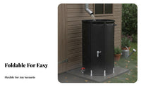 Foldable Rain Barrel Large Capacity Portable Rainwater Collector Zippered Lid Portable Rainwater Collection System for Garden, Balcony, Car Washing