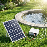 Solar Oxygen Air Pump for Outdoor Fish Ponds, Rechargeable Aerator for Garden Fish Tanks and Aquaculture