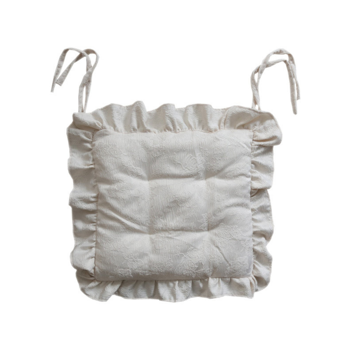 Tufted Chair Cushion Comfortable Ruffled Seat Cushion Chair Pad with Ties Downy Seat Cover with Ties Washable for Students