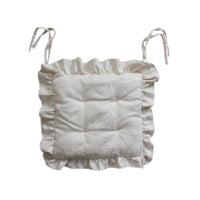 Tufted Chair Cushion Comfortable Ruffled Seat Cushion Chair Pad with Ties Downy Seat Cover with Ties Washable for Students