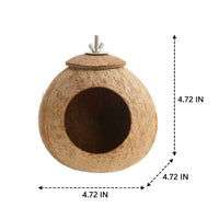 Coconut Hut Hamster House, Easy Clean Pet House for Small Rodents, Chewable with 7cm Entry for Summer and Winter Use