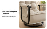 Adjustable Backrest Swivel Recliner Chair Padded Cushioning Reclining Armchair Ergonomic Design Single Sofa Convenient Side Pocket for Homebodies, Students, Bedroom, Living Room, Reading Nook, Home Theater