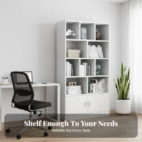 Minimalist design Multi-Compartment Floor Shelf with Doors Includes Door Compartments Multi-Tier Cabinet with Doors complimentarystanding shelf unit for Apartment Dwellers, Homeowners, Office Workers, Study Room, Bedroom, Entrypath