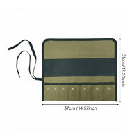 Canvas Tool Roll Portable Roll-up Tool Pouch Scratch Resistant Hardware Storage for Craftsmen
