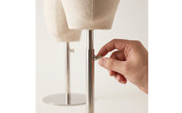 Adjustable-Height Mannequin Head with Stand Stainless Steel Hat Display Head Sturdy Hat Display with Base Long-Lasting for Studio
