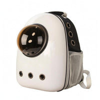 Ventilated Cat Carrier Backpack Mesh Pockets Hard-Shell Pet Backpack Top Handle