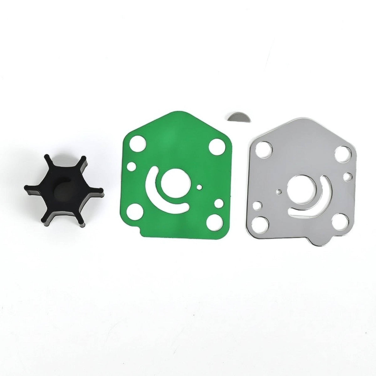 Water Pump Impeller Repair Kit Aftermarket Impeller with Metal Plates Complete Hardware for Boat Owners