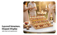 Perforated Tiered Skewer Stand Large Capacity Bamboo Skewer Holder
