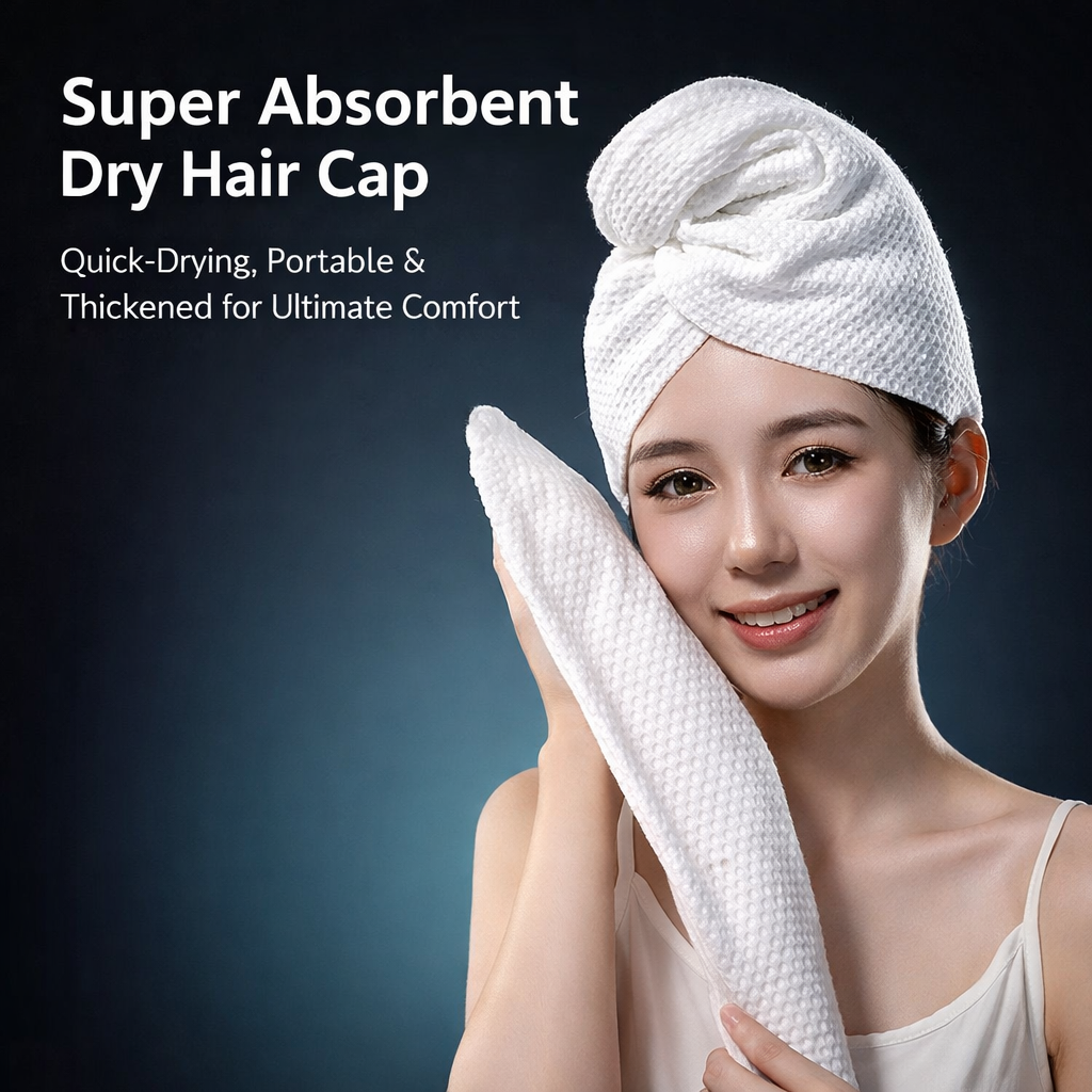 Double Layer Drying Towel Cap, Super Absorbent Thick Turban for Women Wrap for Travel Hotel Gym, 25.6 X 9.8 Inch Quality