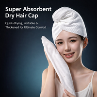 Double Layer Drying Towel Cap, Super Absorbent Thick Turban for Women Wrap for Travel Hotel Gym, 25.6 X 9.8 Inch Quality