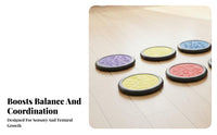 Enhances Coordination Kids Balance Stepping St Single S Early Learning Balance Stepping St Single S Sturdy Tactile Sensory Discs Lightweight for Preschoolers, Children 3+, Toddlers, Kindergarten, Daycare Center, Physical Rehabilitation, Playroom