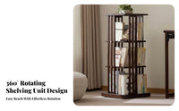 360° Rotation Rotating Corner Bookcase exposedShelf Design Revolving Book Unit Large Capacity Bookshelf Long-Lasting for Children, Students, Families, Study Room, Bedroom, Small Areas, Office
