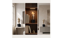 Animal Head Sculpture Modern Animal Head Statue Abstract Sculpture with Pedestal for Home Stylists, Art Collectors, Living Room, Entryway, Bookshelf