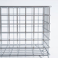 Bathroom Storage Wire Mesh Baskets for Office Desk and Pantry Organization, Small for Students and Accessories, Metal Construction