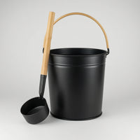 Sauna Bucket with Ladle Aluminum Sauna Bucket Seguro Recipiente for Homeowners