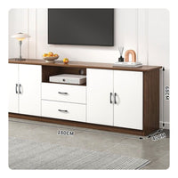Contemporary Television Cabinet Large Capacity Storage Contemporary Television Stand Solid Wood Minimalist Entertainment Console for Bedroom
