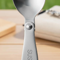 Folding Spoon Foldable Design Folding Spoon Compact Portable Utensil for Campers, Students, Picnic