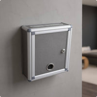Wall-Mounted Idea Deposit Box Aluminum Alloy Lockable Idea Deposit Box Rounded Corners