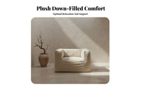 Removable and cleanable Cover Lowsupport Upholstered Armchair Wabi-Sabi Design Accent Chair Japanese design Indoor Furniture Nordic Aesthetic for Interior Designers, Hotel Managers, Living Room, Bedroom, perusing corner, Reception Area
