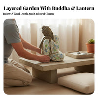 Tranquil Garden Ornament Compact Size Small Buddha Statue Intricate Design Mini Buddha Statue for Balcony, Patio, Desktop