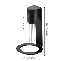 Stainless Steel WDT Tool with Stand Fine-Pin Espresso Distribution Tool with Stand Food-Grade Coffee Distribution Needle Compact for Baristas