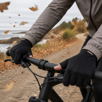Winter Warm Cycling Fishing Gloves for Men and Women, Suede Lined, Thickened, Windproof, Non-slip, Touchscreen Compatible