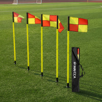 4 Pieces  Soccer Corner Flag Stable Soccer Training Poles with Flags Bright Ground Marker Kit for Match-Day Setup