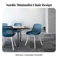 Nordic Design Slatted Back Shell Chair Simple Design Indoor Seating Ergonomic Backrest Home Furnishing Strong and Long-Lasting for Students, Homeowners, Dining Room, Kitchen, Bedroom, Reading Nook
