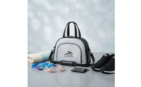 Water-Resistant Travel Bag with Shoes Compartment Semi-Rigid Expandable Travel Bag Adjustable Wipe-Clean for Travelers, Gym-Goers, Swimmers, Beach, Swimming